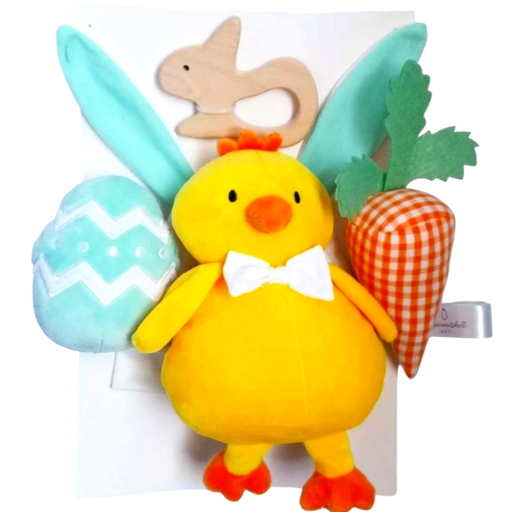 *New* The Peanut Shell Baby Boy 5-pc Easter Basket Filler Set/Toys/Plush/Teether